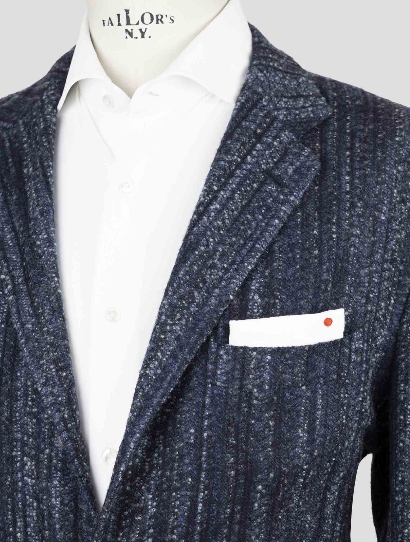 Kiton Blue Cashmere Silk Blazer