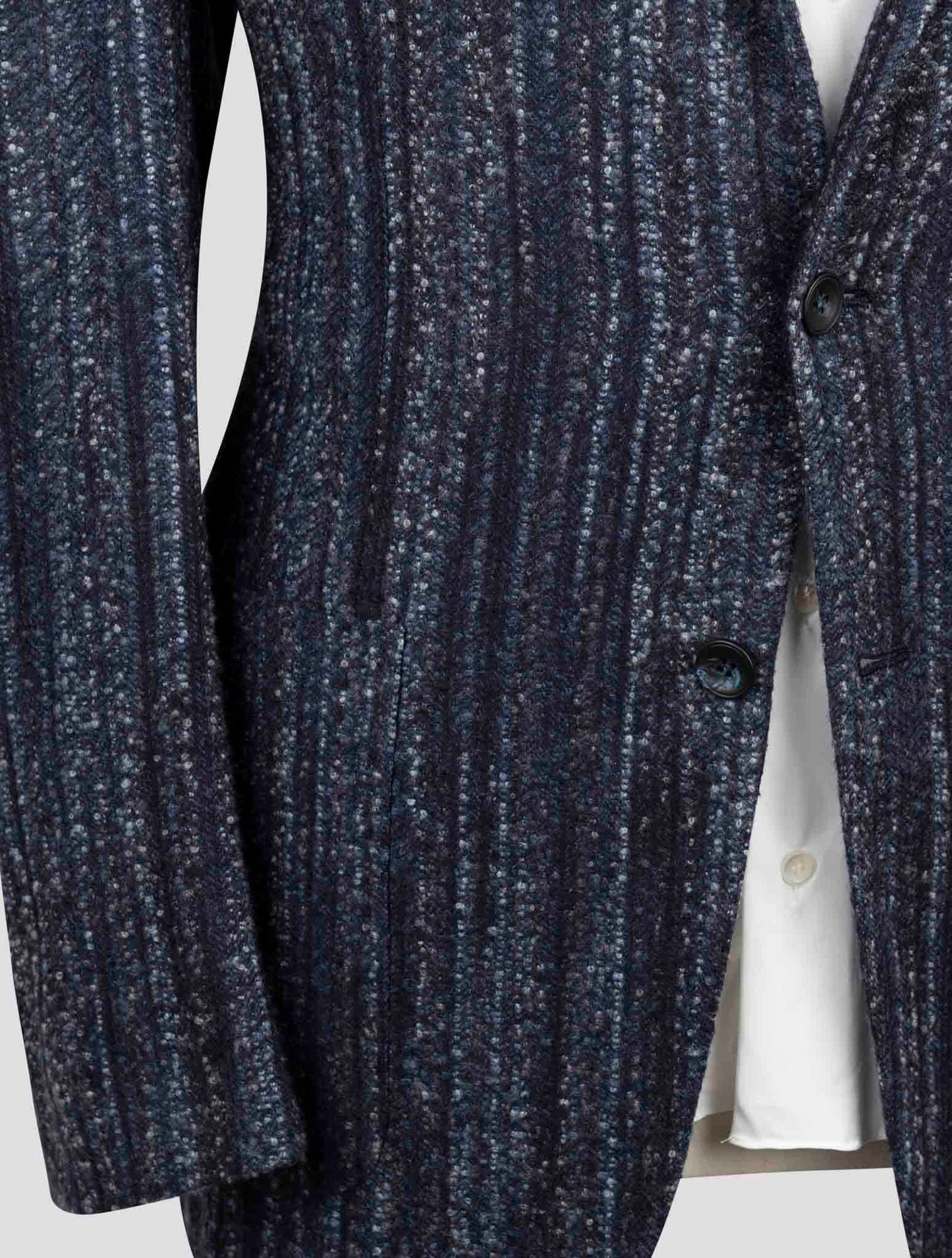 Kiton Blue Cashmere Silk Blazer