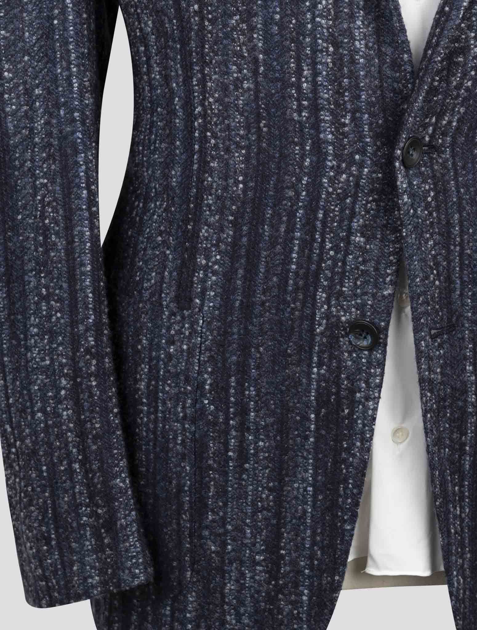Kiton Blue Cashmere Silk Blazer
