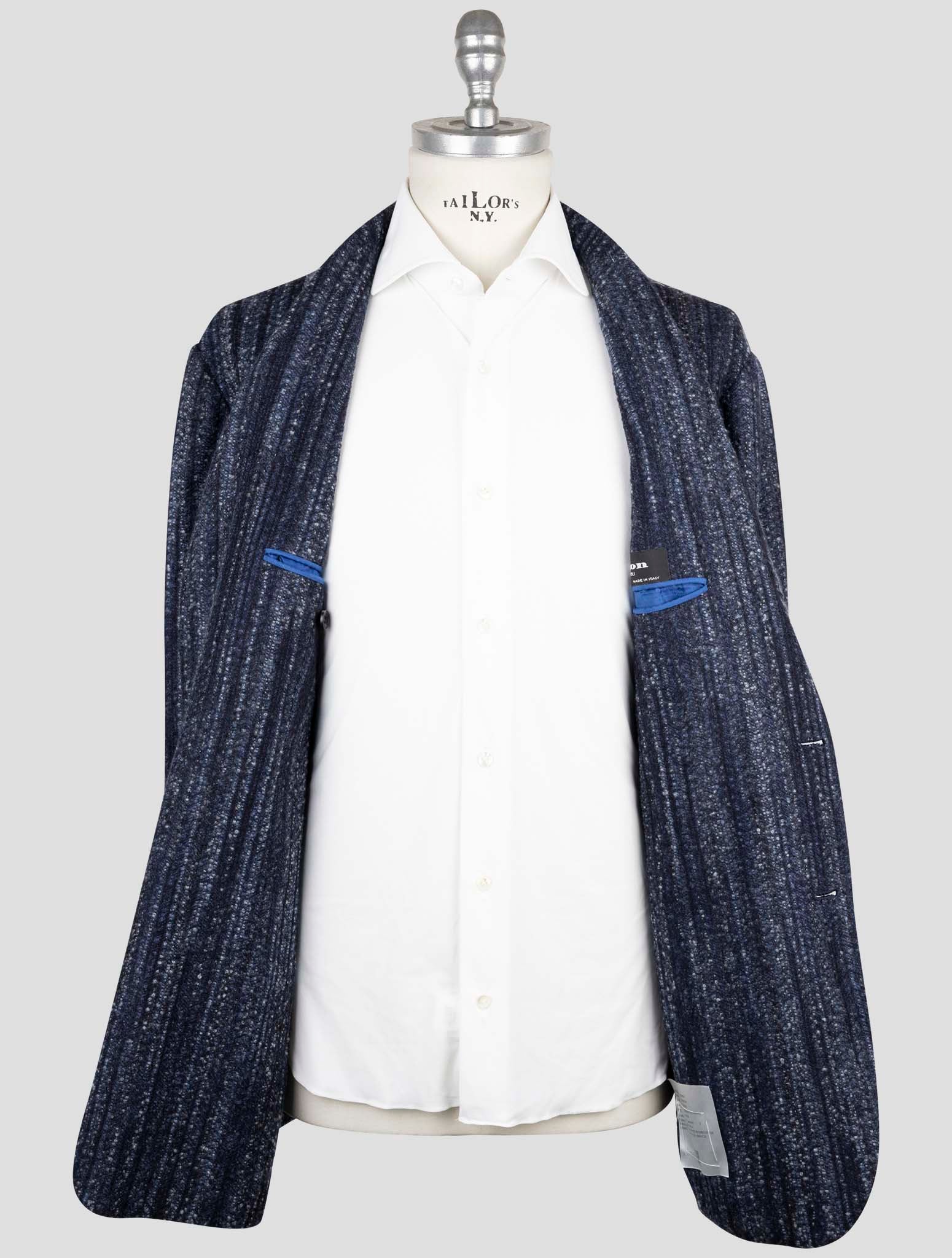 Kiton Blue Cashmere Silk Blazer
