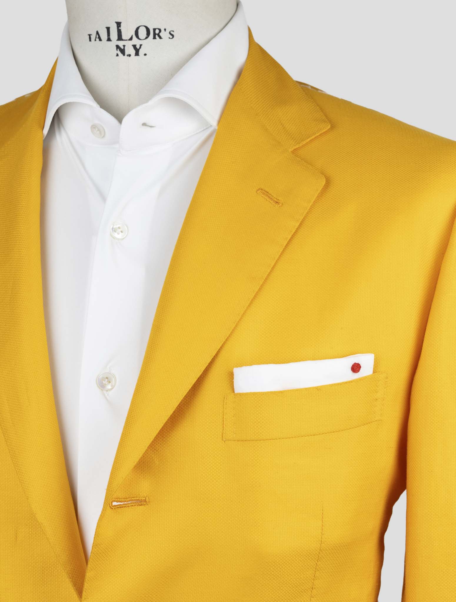 Kiton Yellow Cotton Linen Blazer