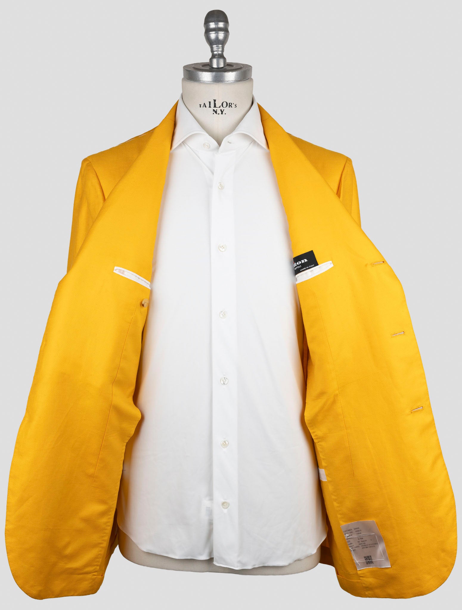 Kiton Yellow Cotton Linen Blazer