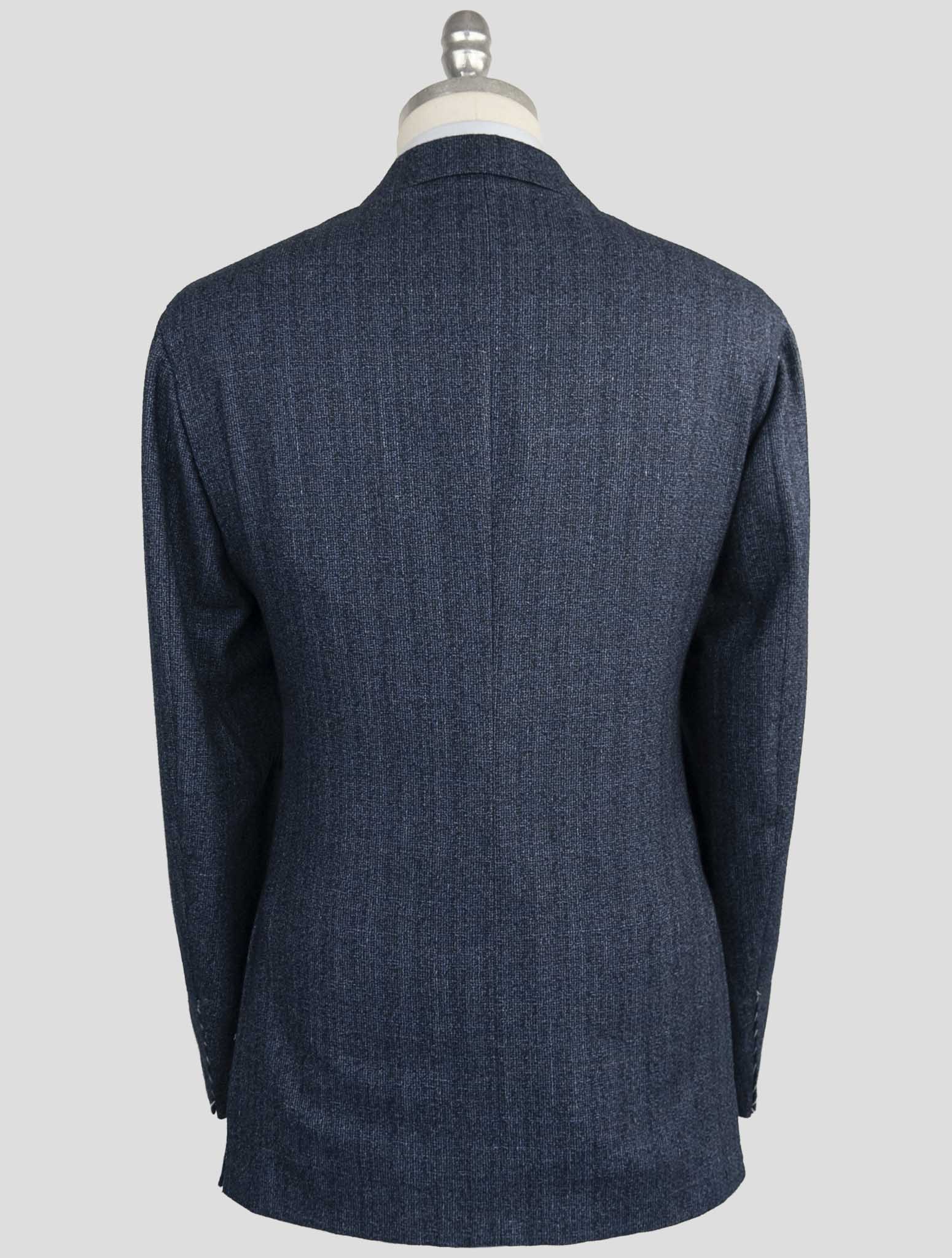Kiton Blue Cashmere Silk Linen Blazer