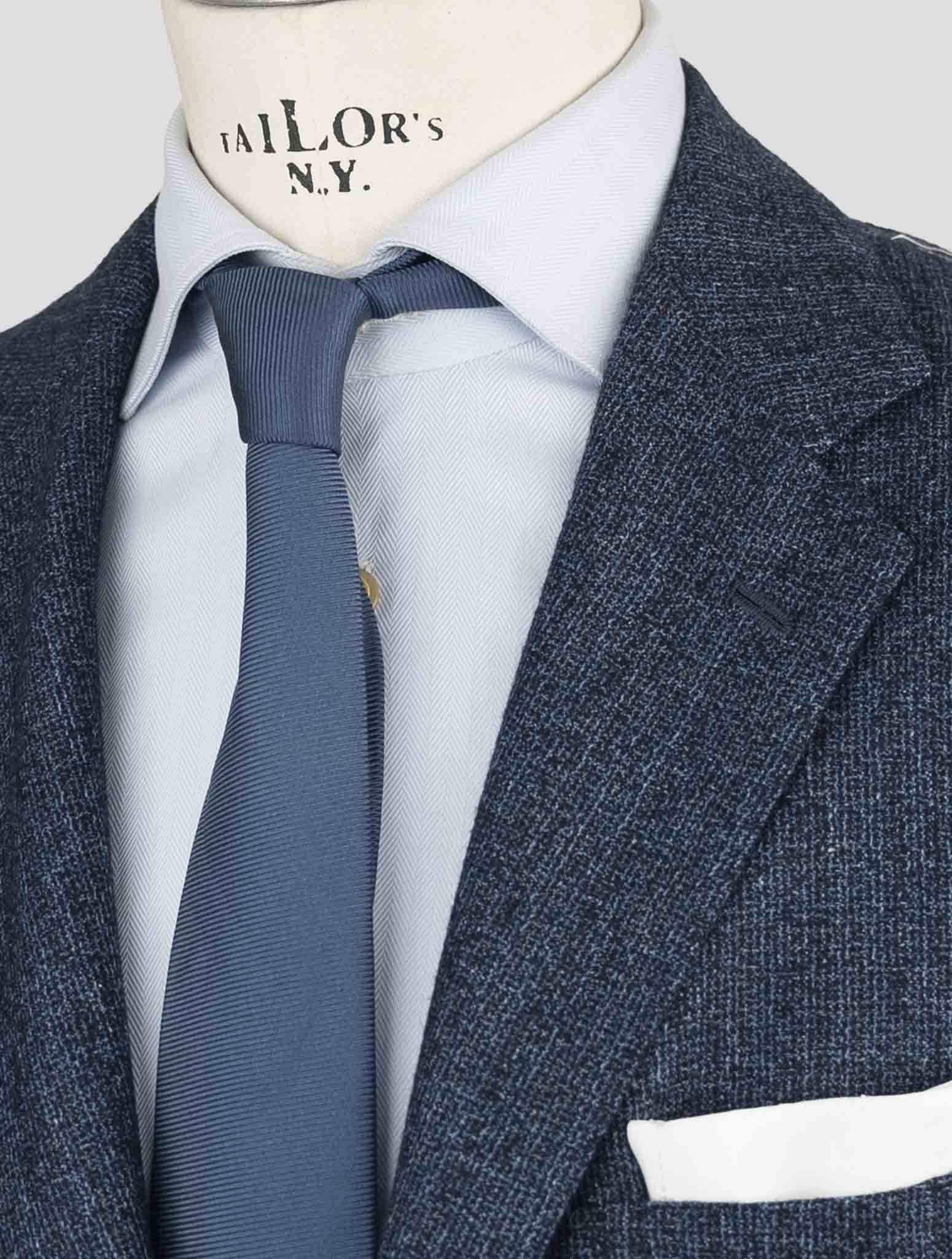 Kiton Blue Cashmere Silk Linen Blazer
