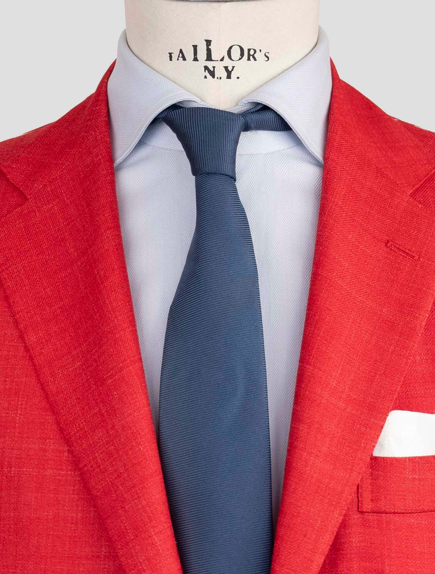 Kiton Red Silk Cashmere Linen Blazer