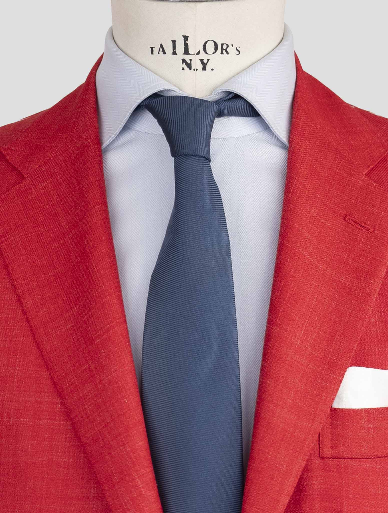Kiton Red Silk Cashmere Linen Blazer