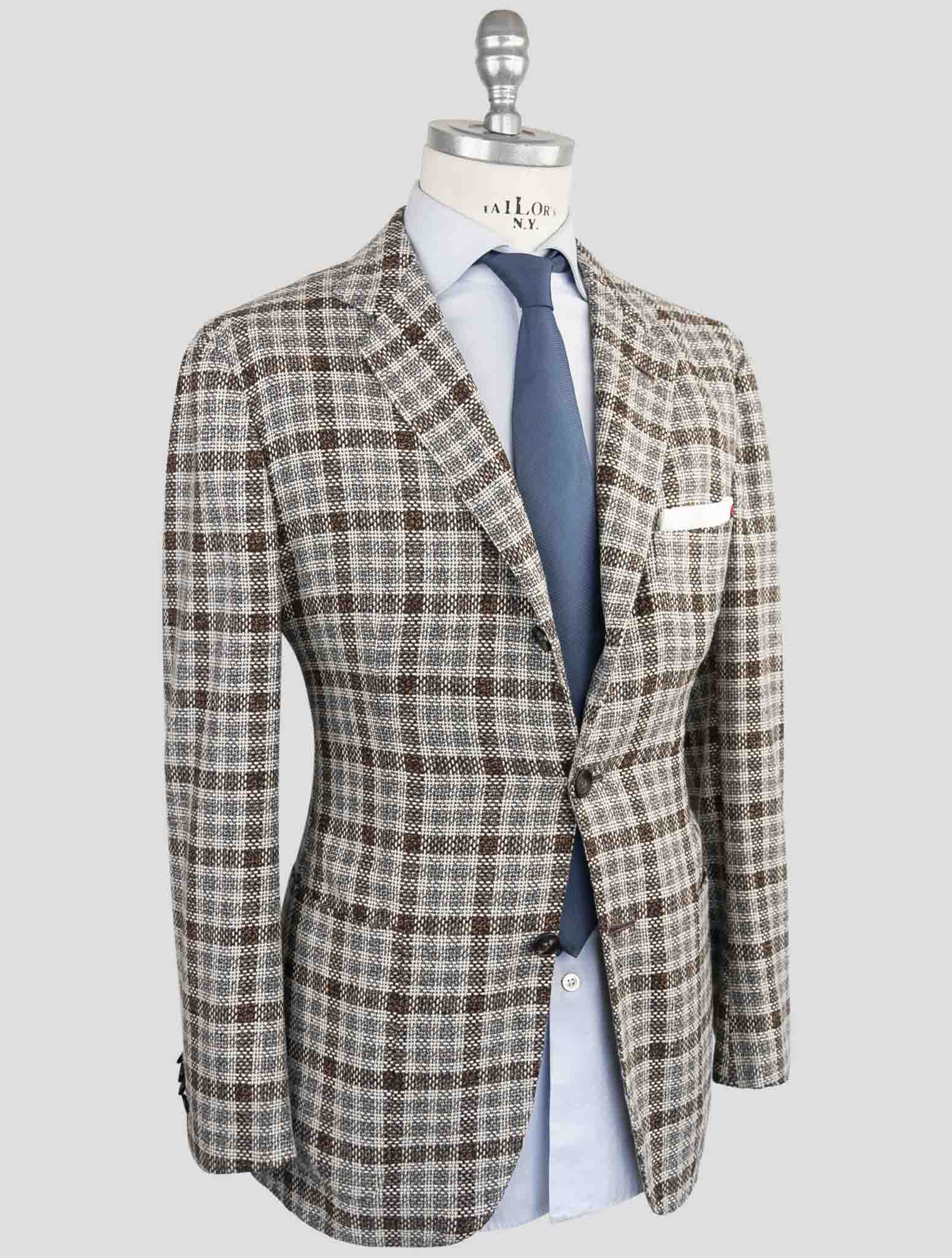 Kiton Brown Gray Cashmere Blazer