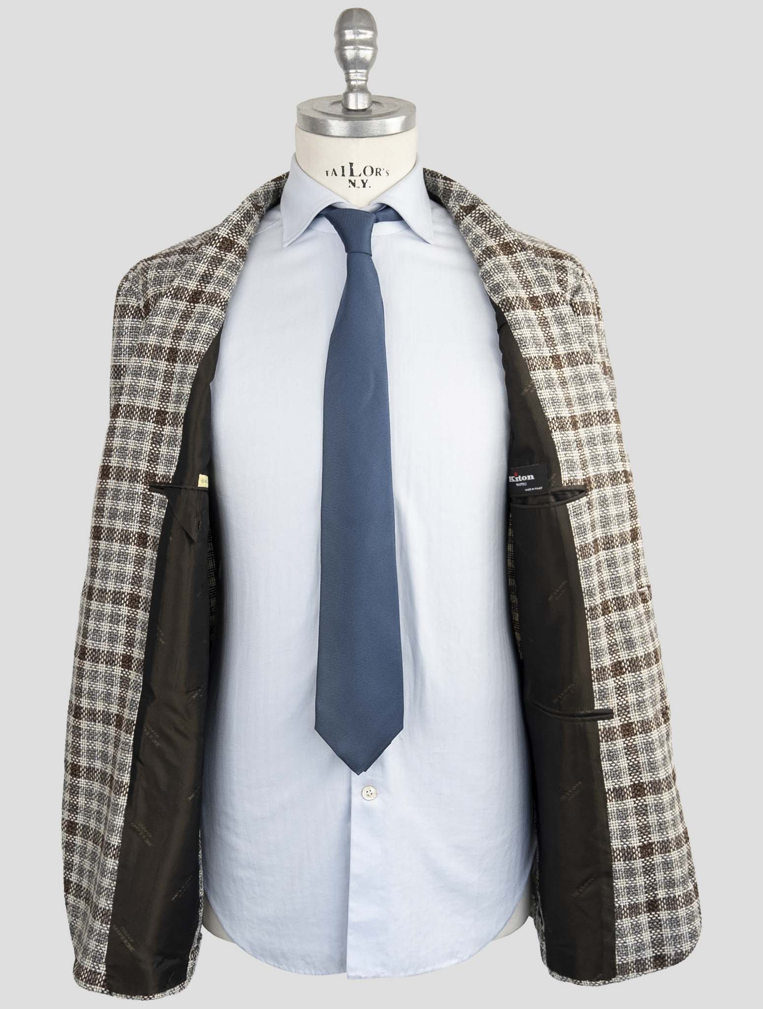 Kiton Brown Gray Cashmere Blazer