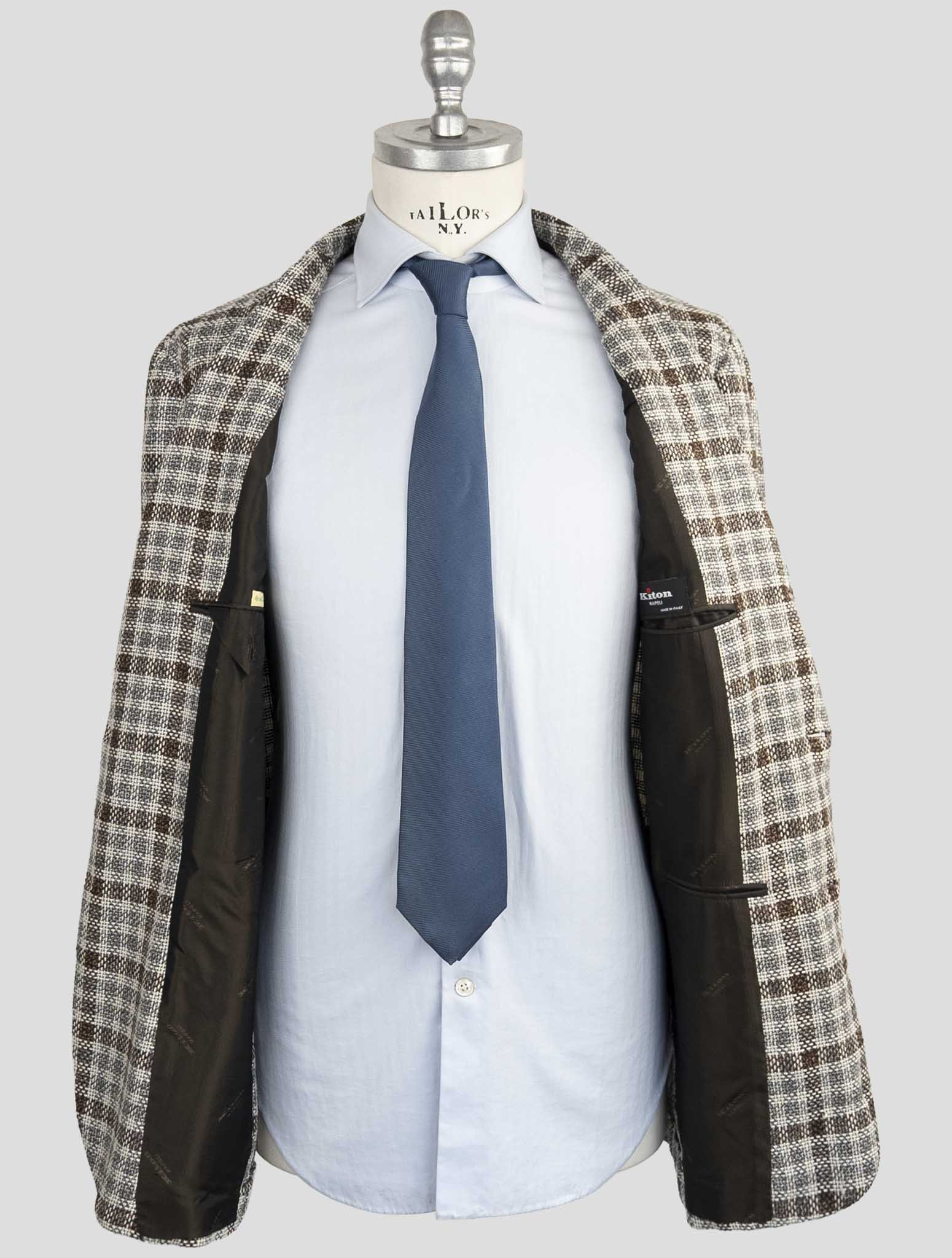 Kiton Brown Gray Cashmere Blazer