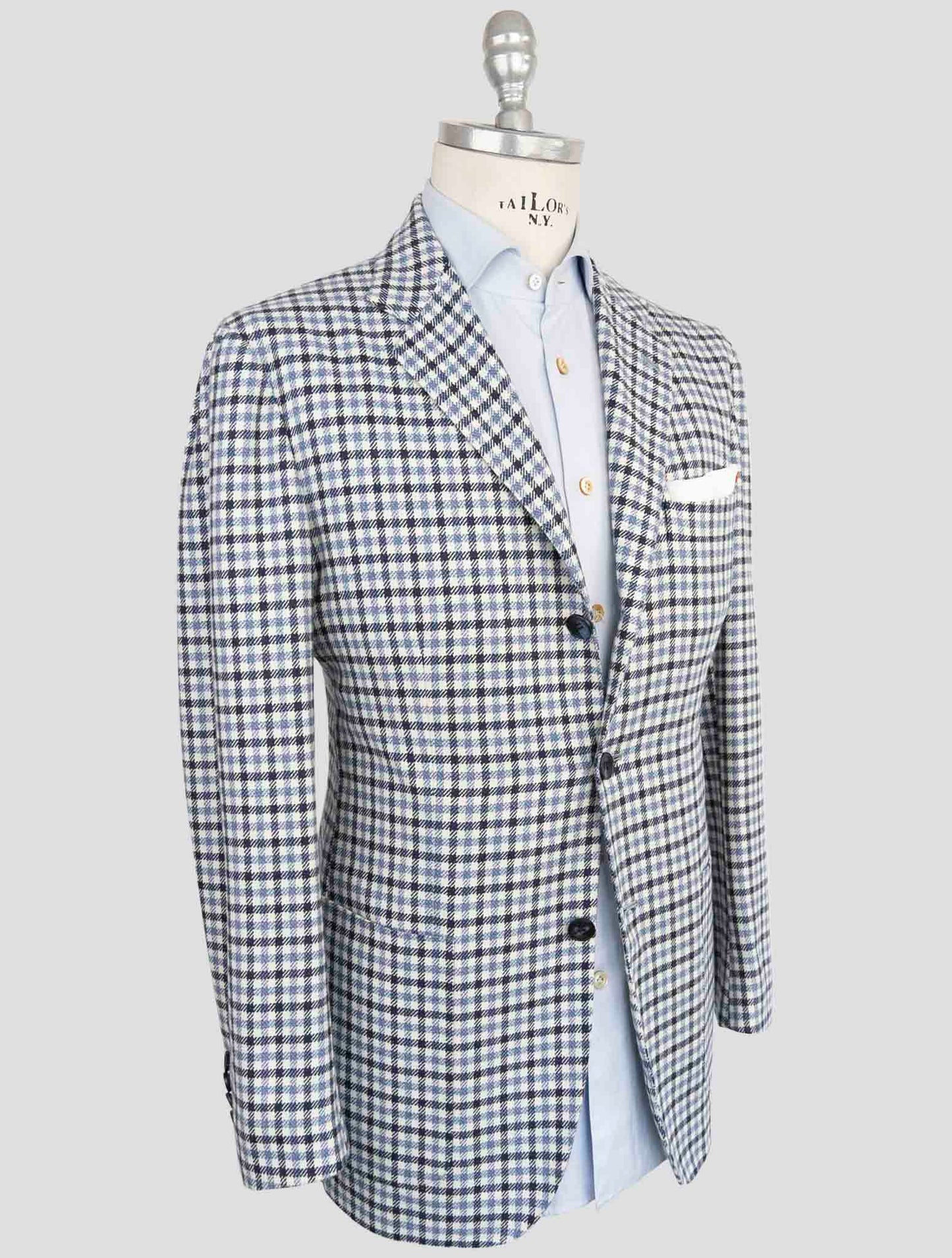 Kiton Blue Cashmere Blazer