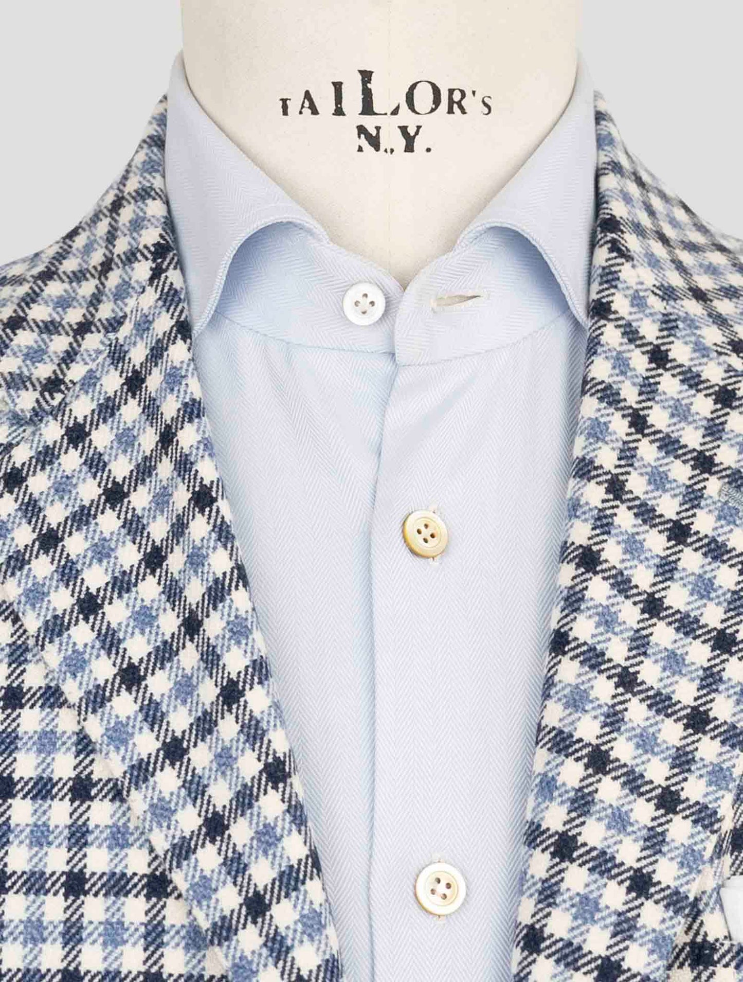 Kiton Blue Cashmere Blazer