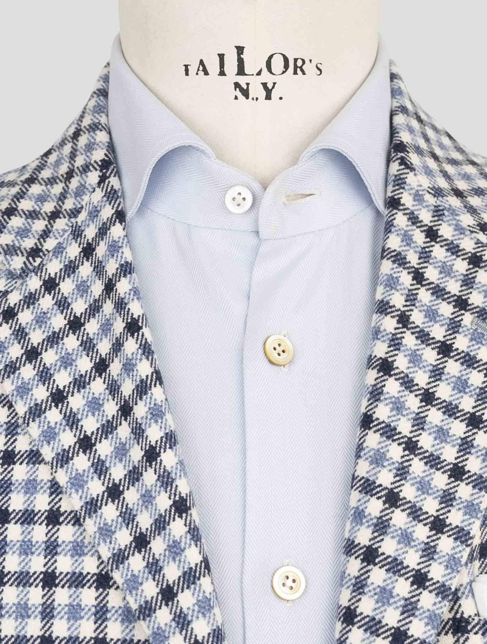 Kiton Blue Cashmere Blazer
