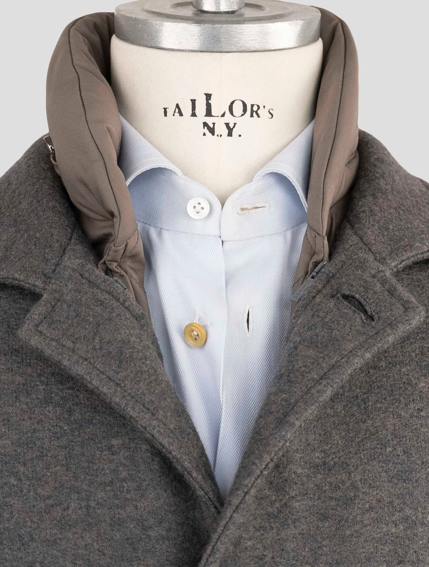 Kiton Dark Gray Cashmere Pa Overcoat
