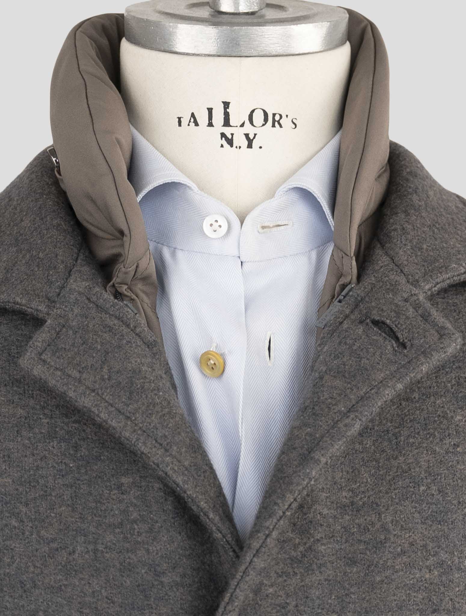 Kiton Dark Gray Cashmere Pa Overcoat