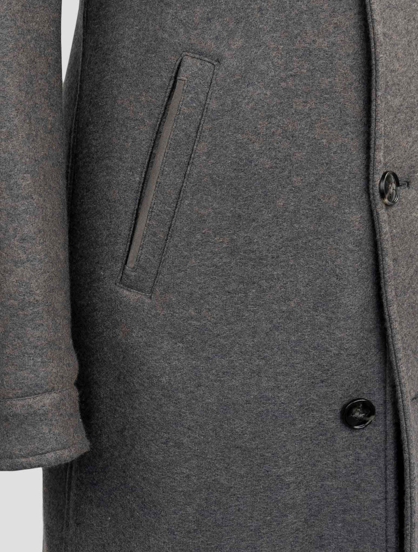 Kiton Dark Gray Cashmere Pa Overcoat
