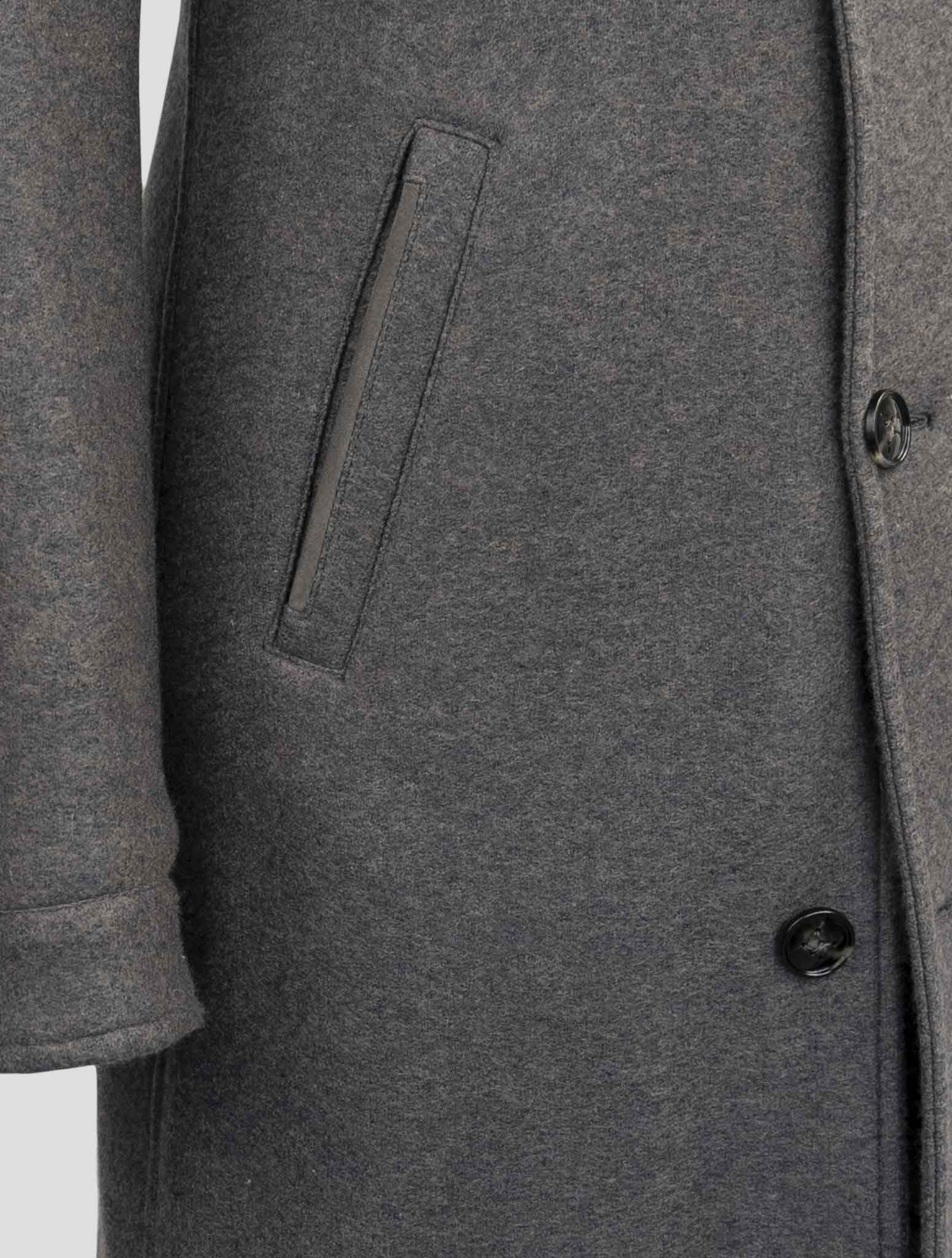 Kiton Dark Gray Cashmere Pa Overcoat