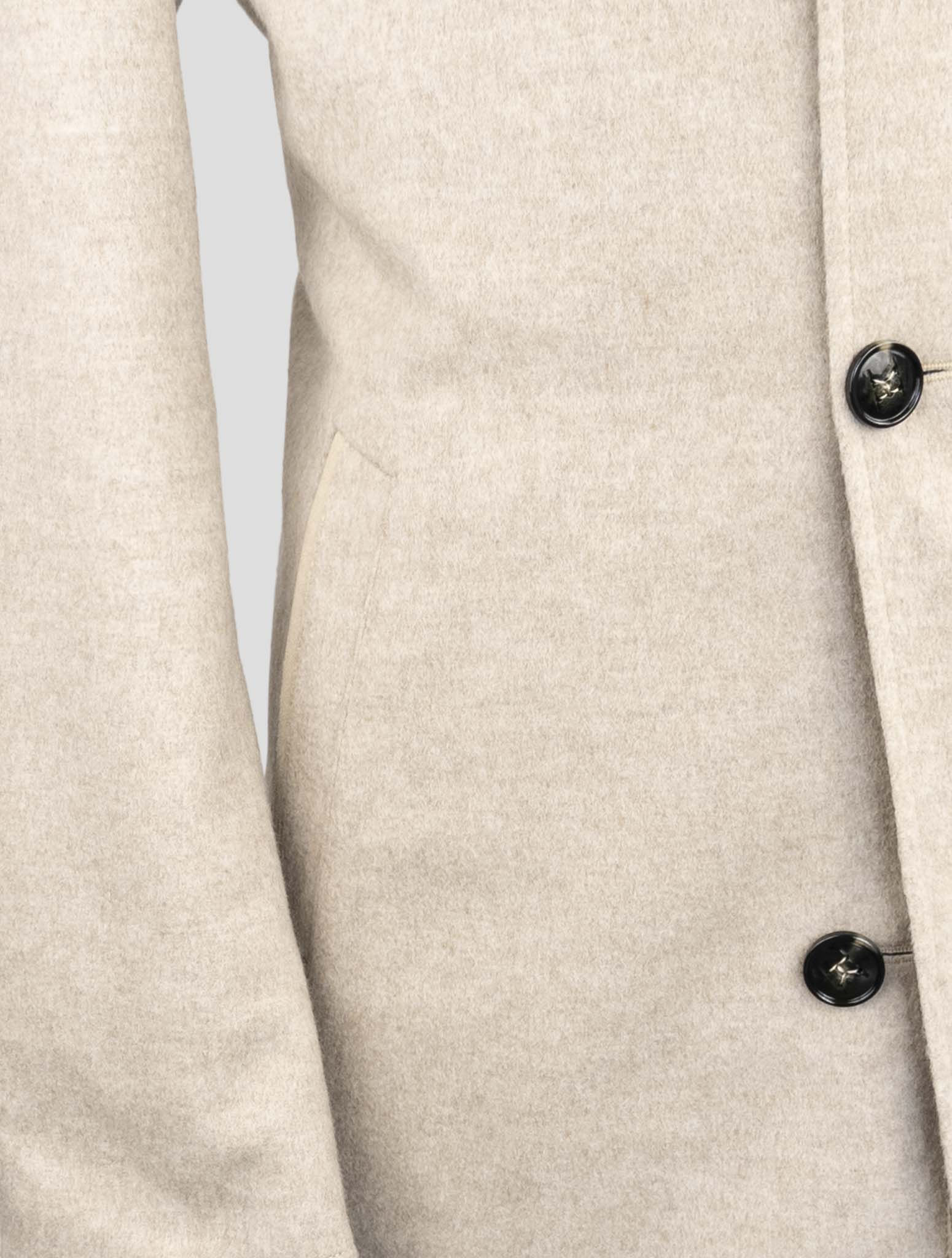 Kiton Beige Pl Cashmere Reverse Overcoat