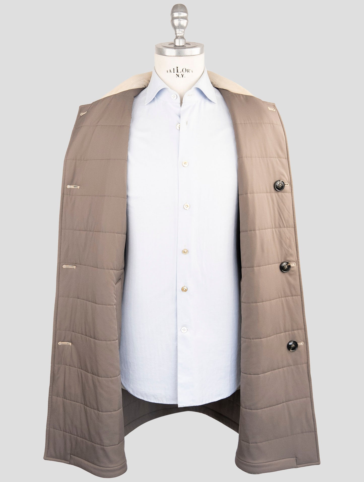 Kiton Beige Pl Cashmere Reverse Overcoat