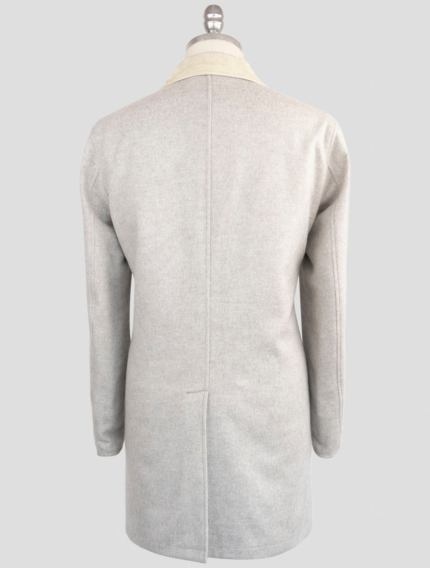 Kiton Beige Gray Pl Cashmere Reverse Overcoat