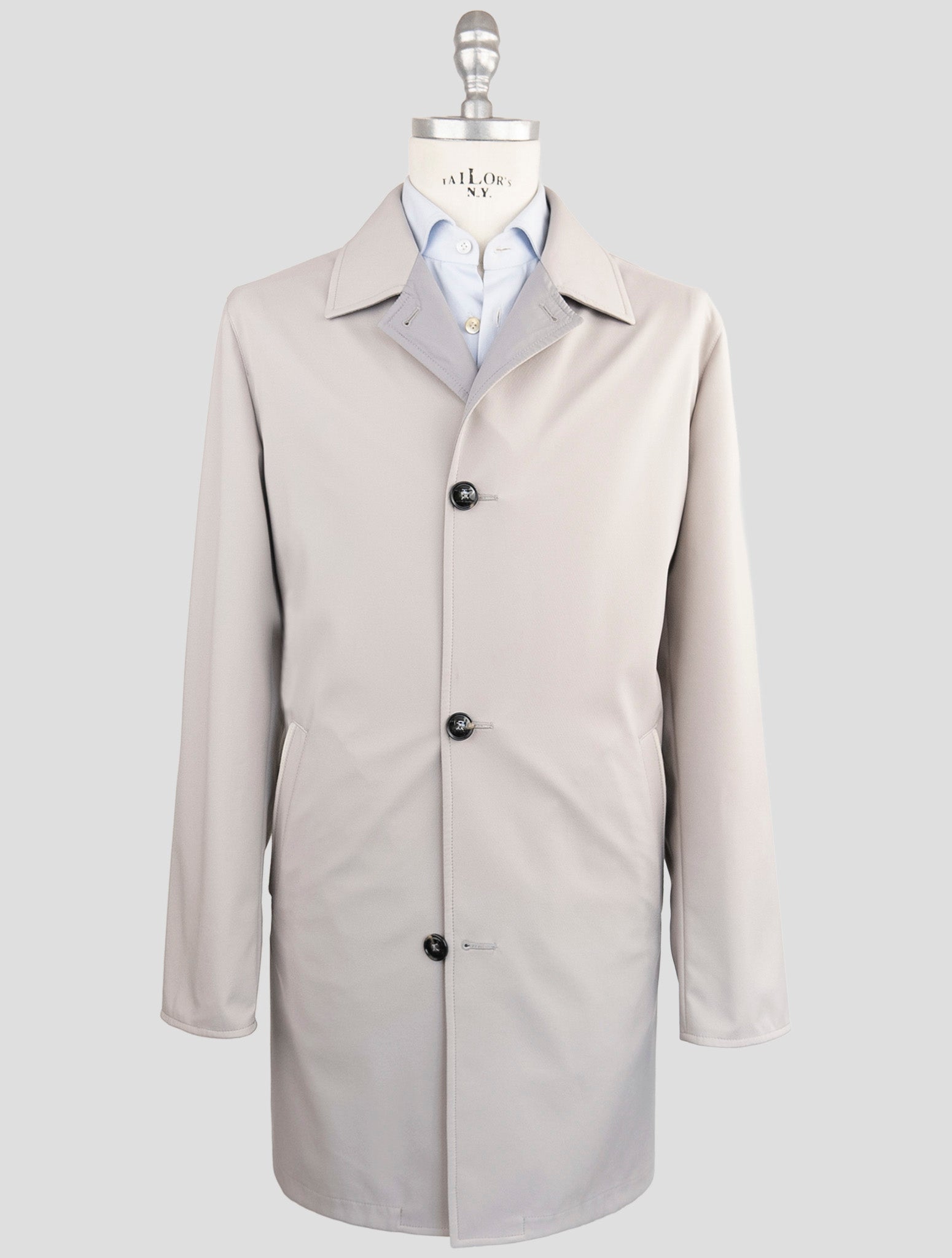 Kiton Gray Reverse Overcoat