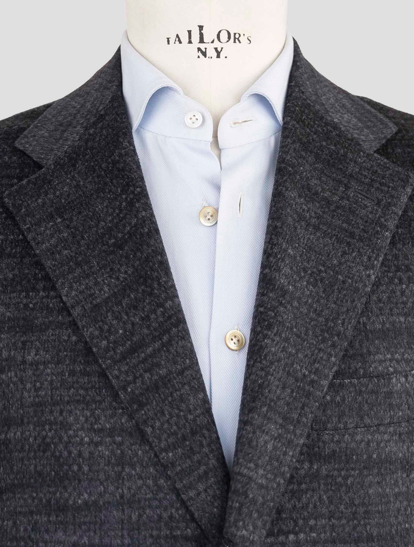 Kiton Dark Gray Cashmere Overcoat