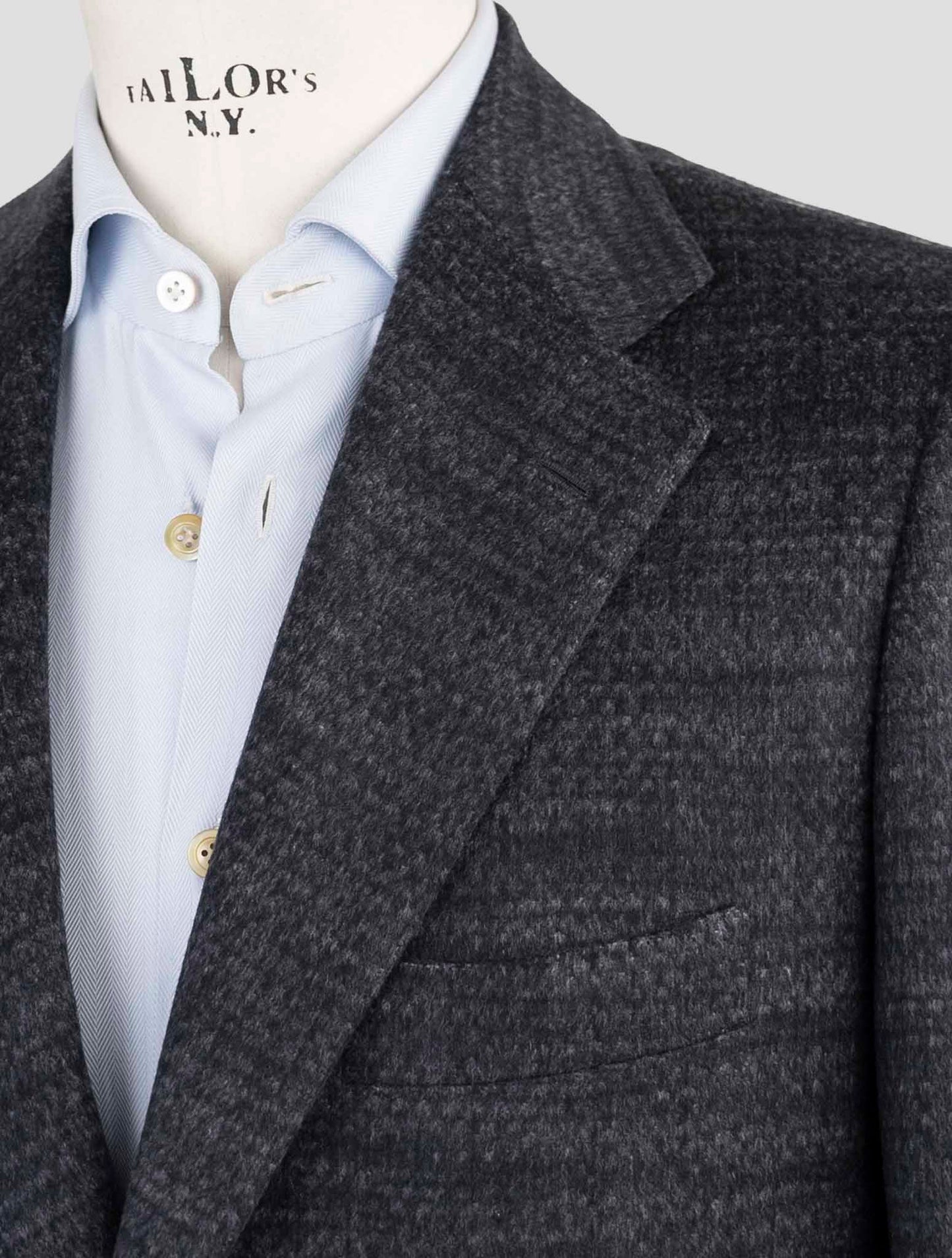 Kiton Dark Gray Cashmere Overcoat