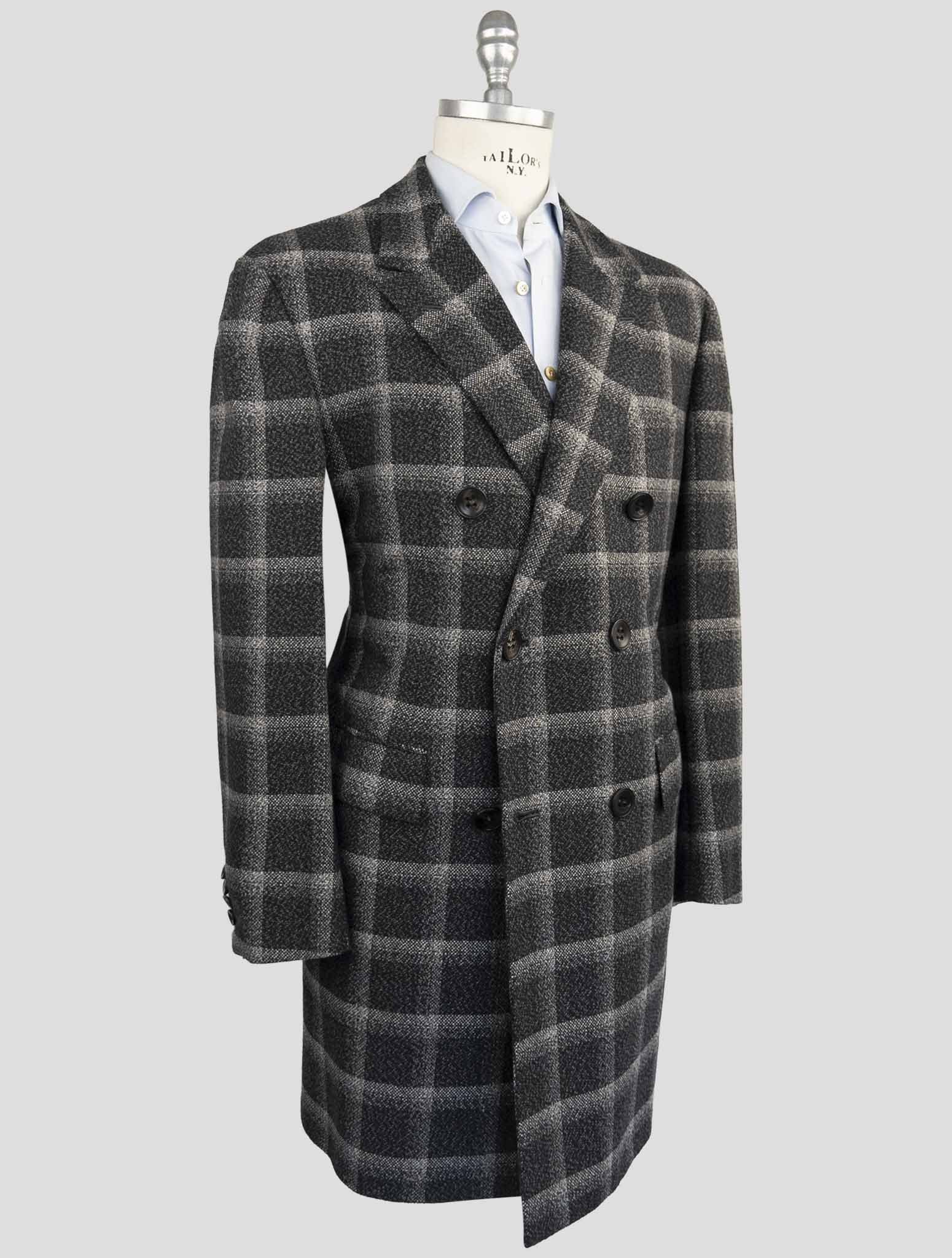 Kiton Dark Gray Cashmere Overcoat
