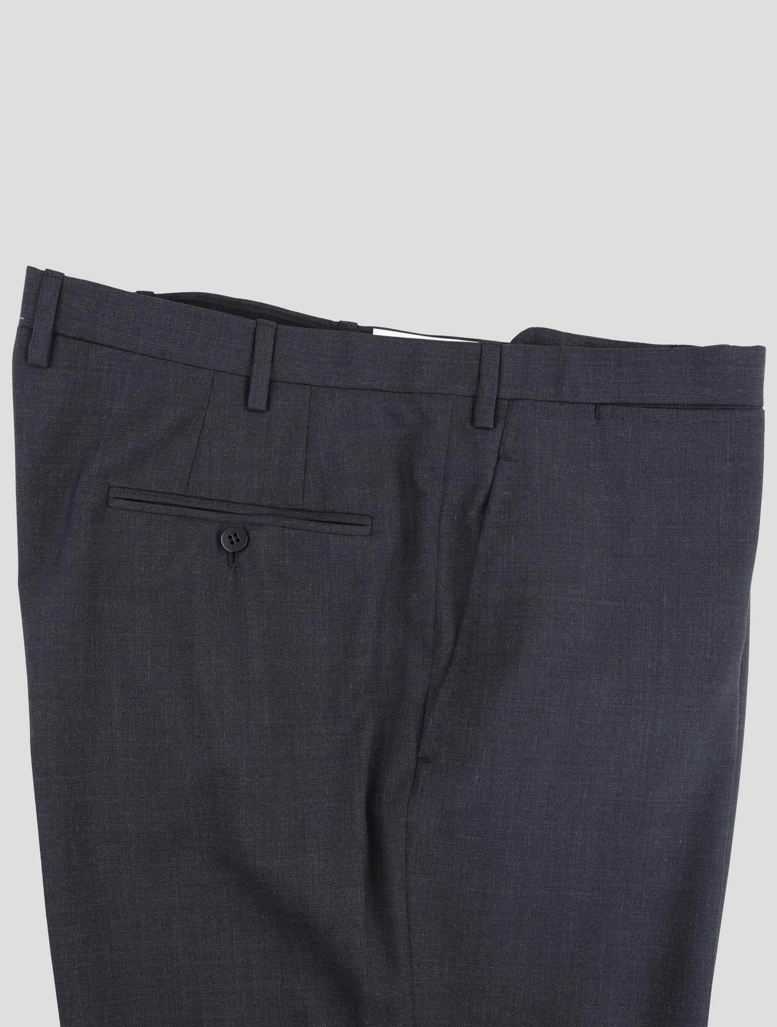 Kiton Gray Wool Dress Pants