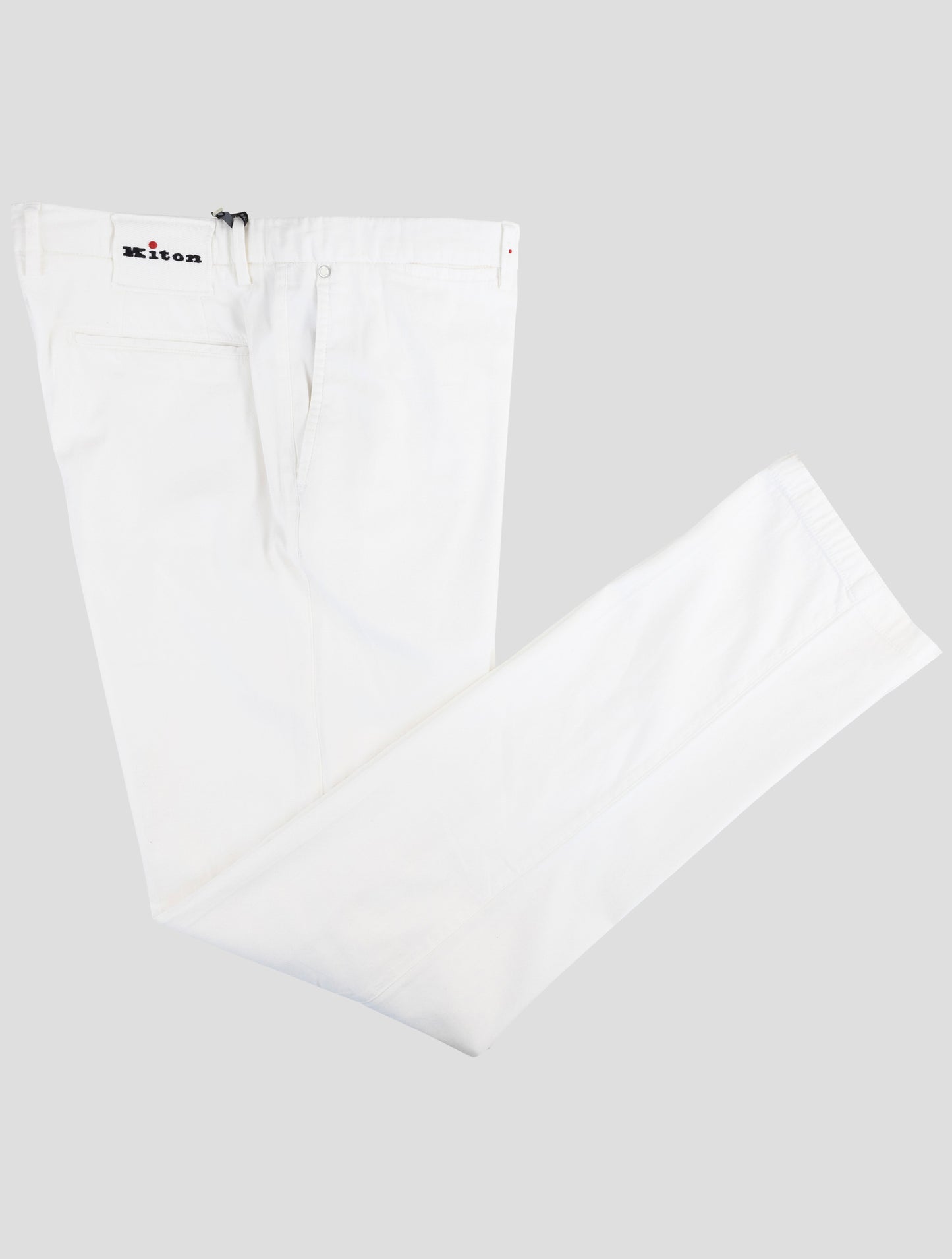 Kiton White Cotton Ea Pants