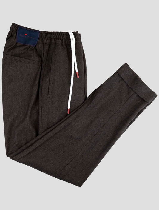 Kiton Brown Virgin Wool Cashmere Pa Ea Pants