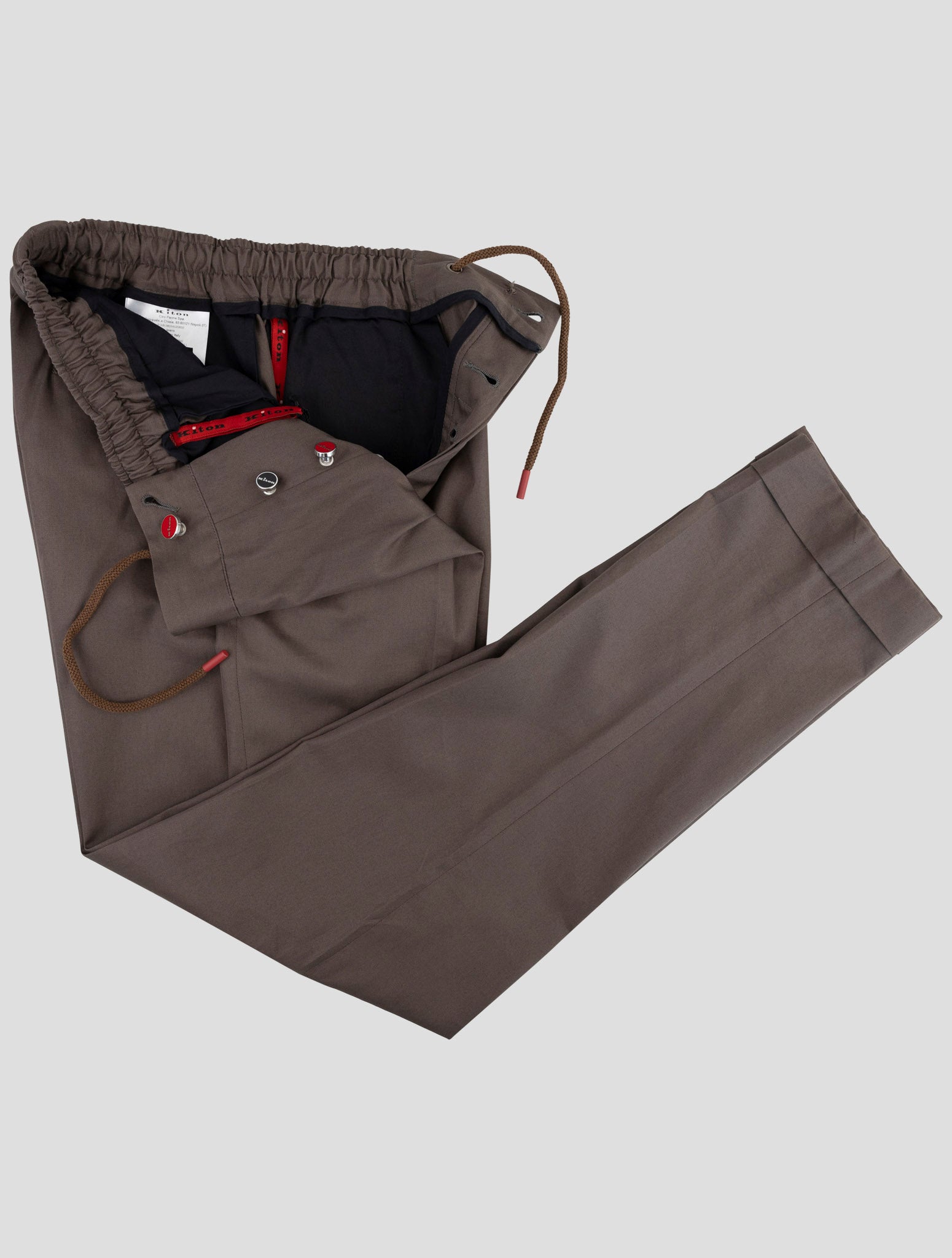 Kiton Brown Cotton Pants