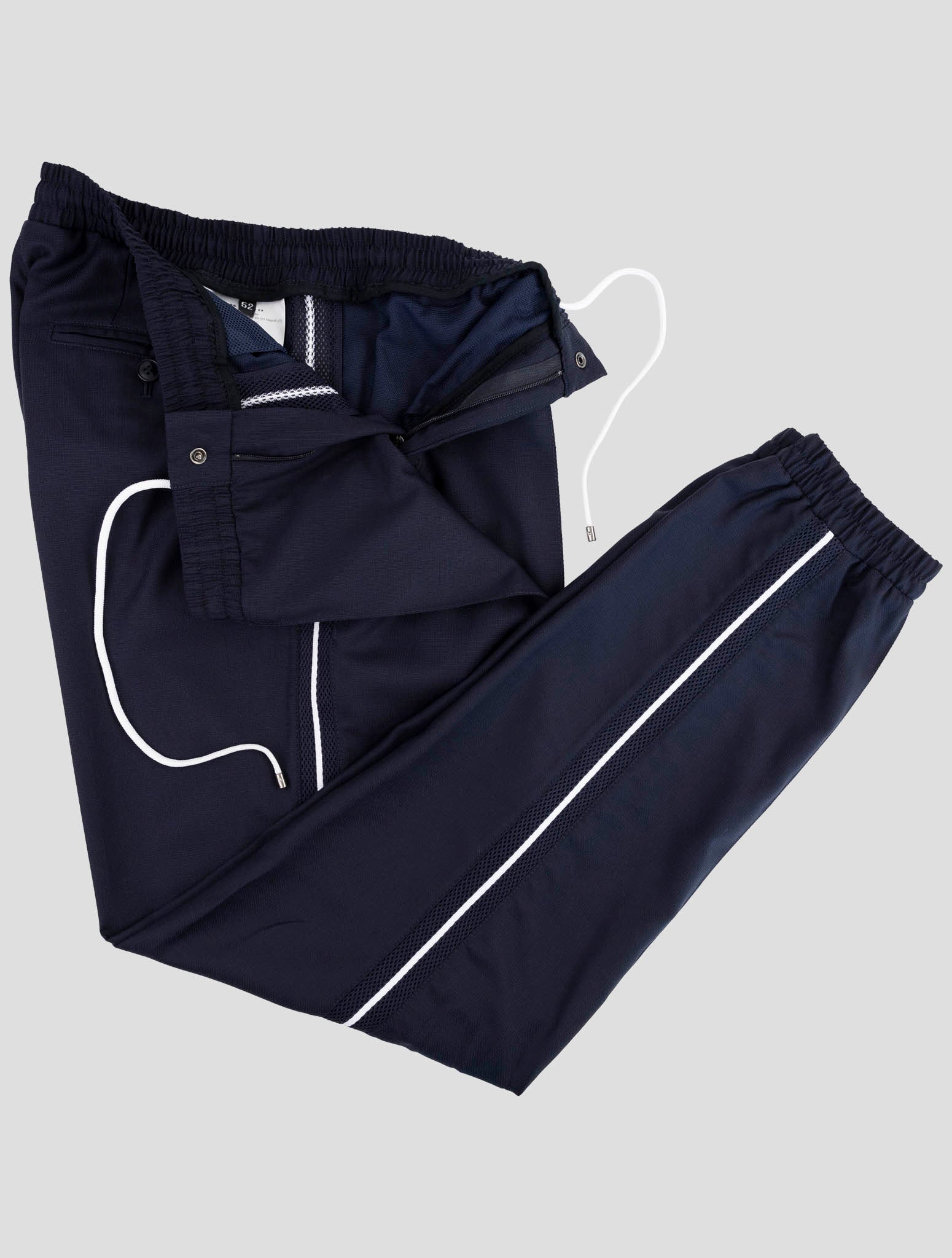 Kiton Blue Fleece Wool Pa Pants