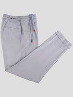 Kiton Light Gray Lyocell Cotton Ea Pants