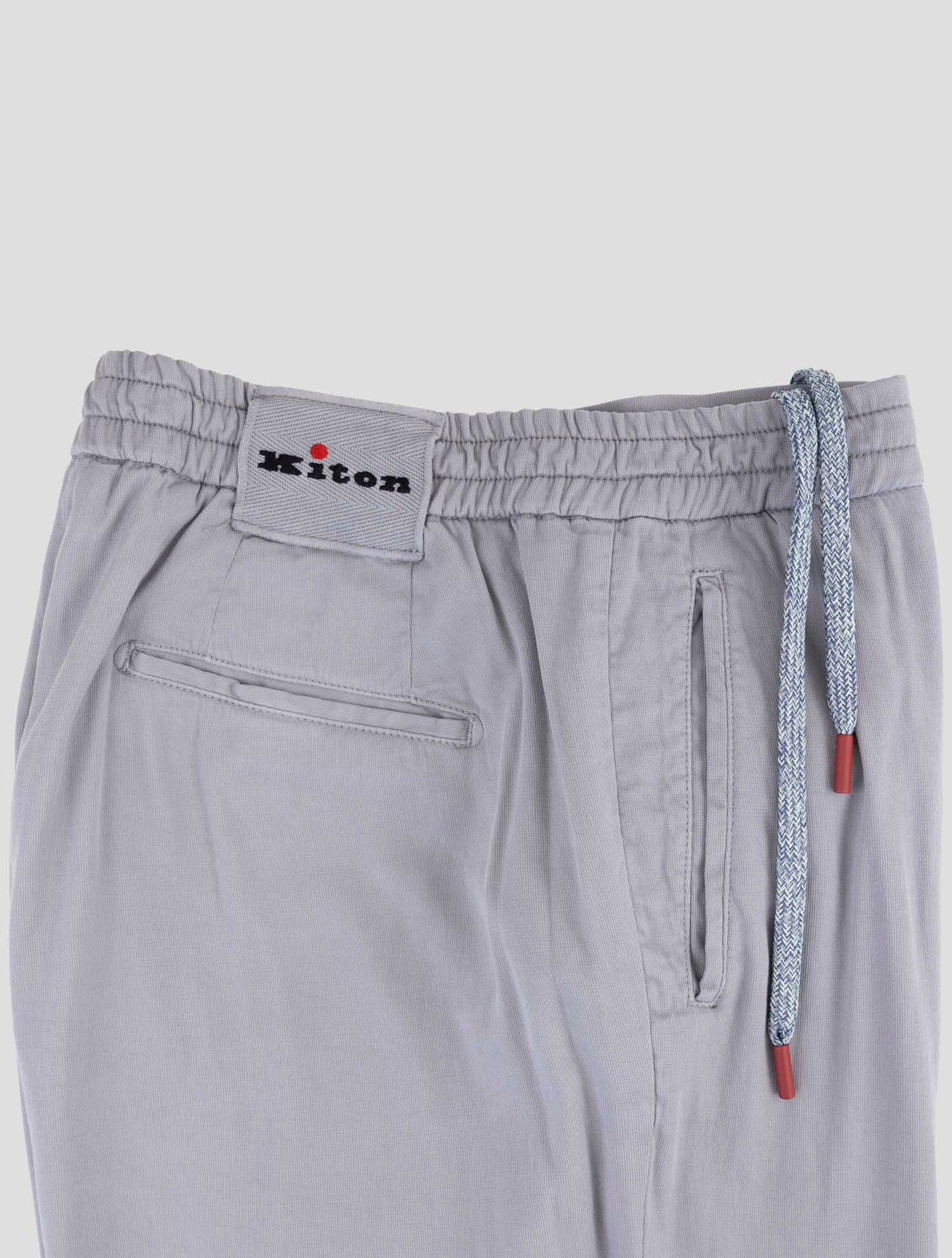Kiton Light Gray Lyocell Cotton Ea Pants