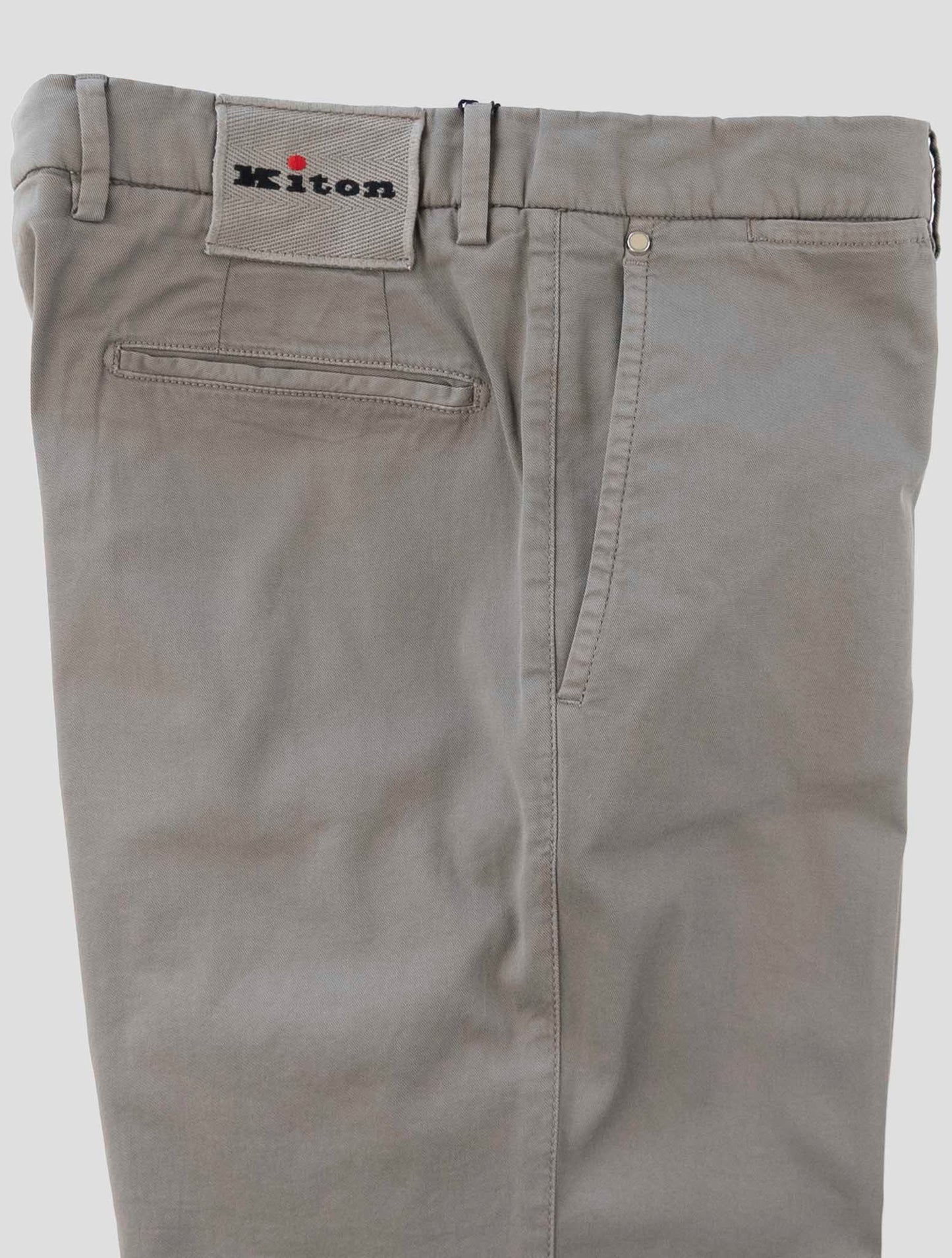 Kiton Taupe Cotton Silk Ea Pants