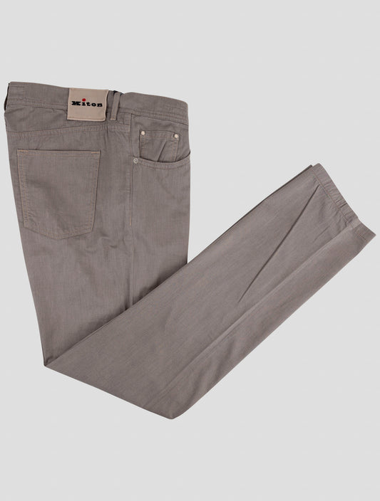 Kiton Taupe Cotton Ea Jeans