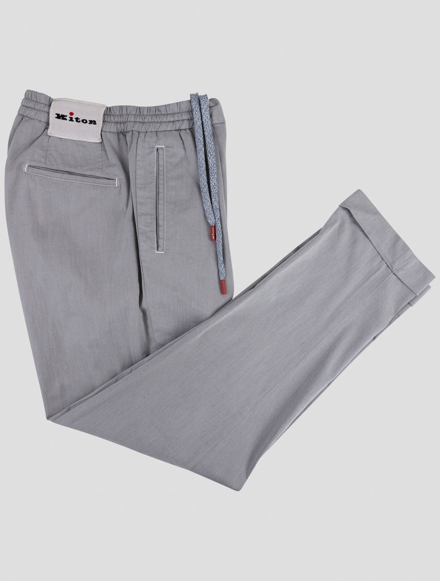 Kiton Gray Cotton Ea Pants