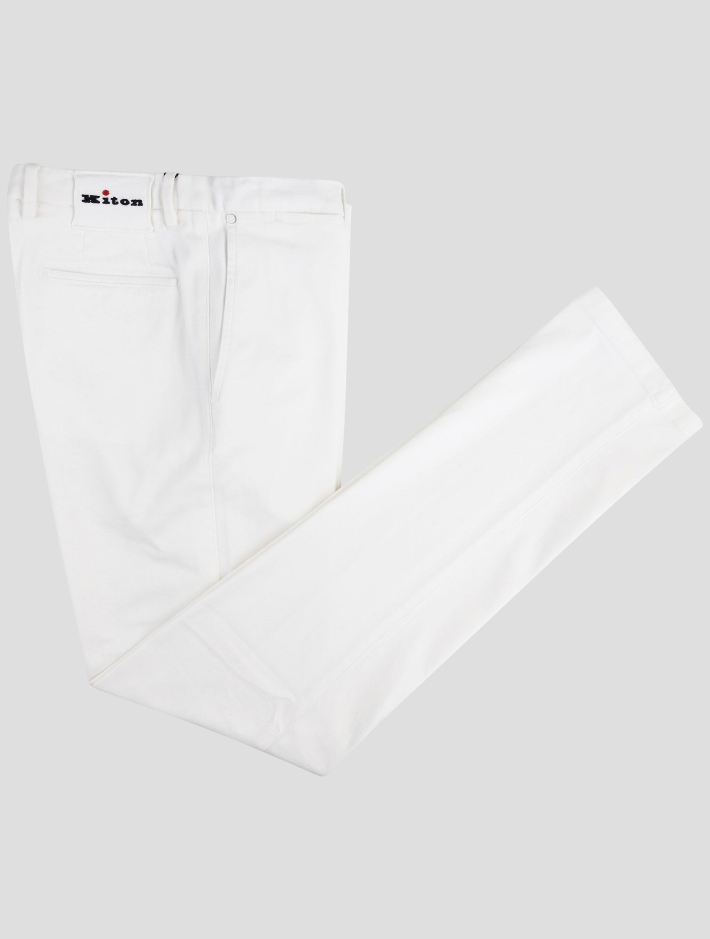 Kiton White Cotton Ea Pants