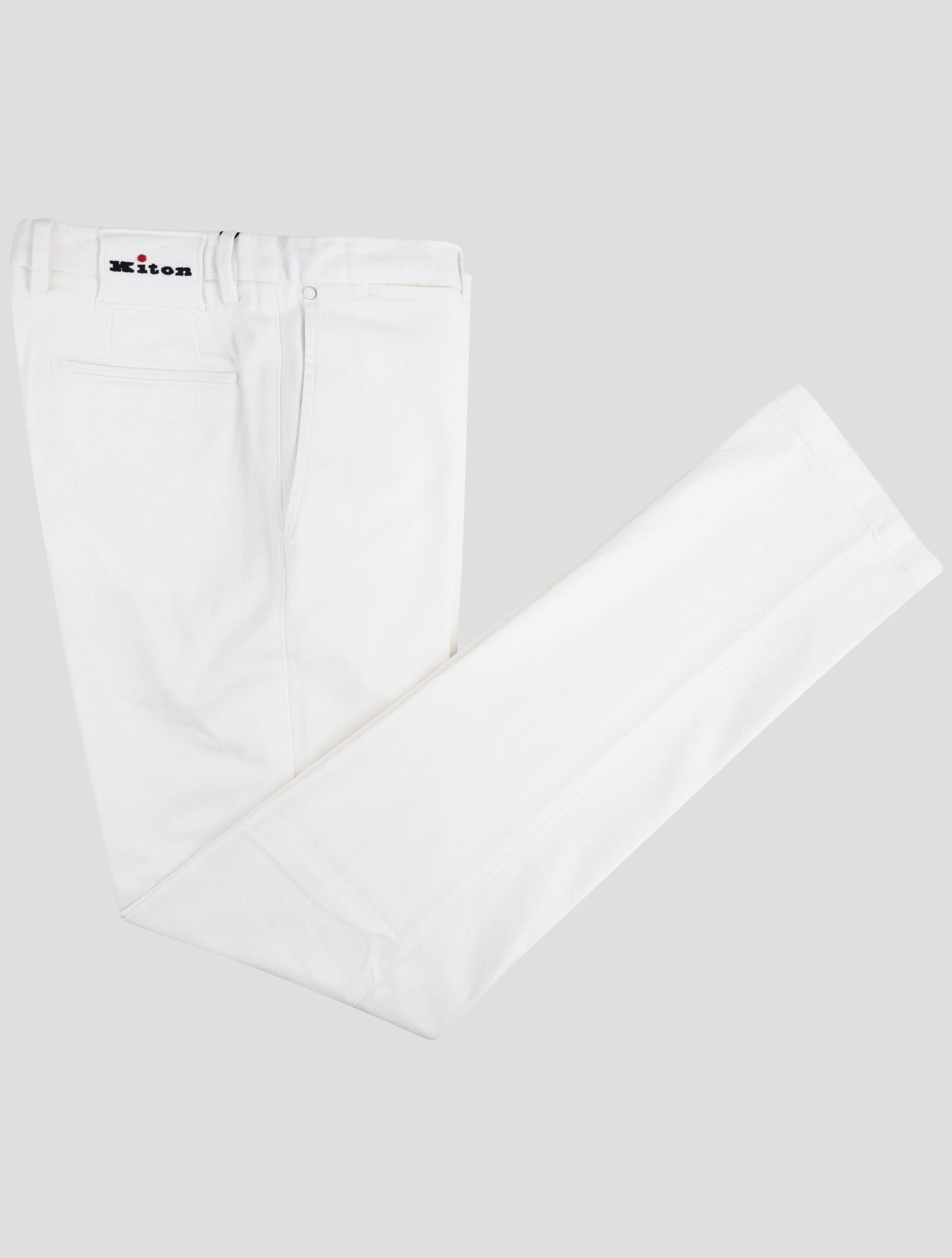 Kiton White Cotton Ea Pants
