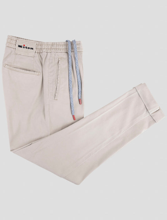 Kiton Beige Lyocell Ea Pants