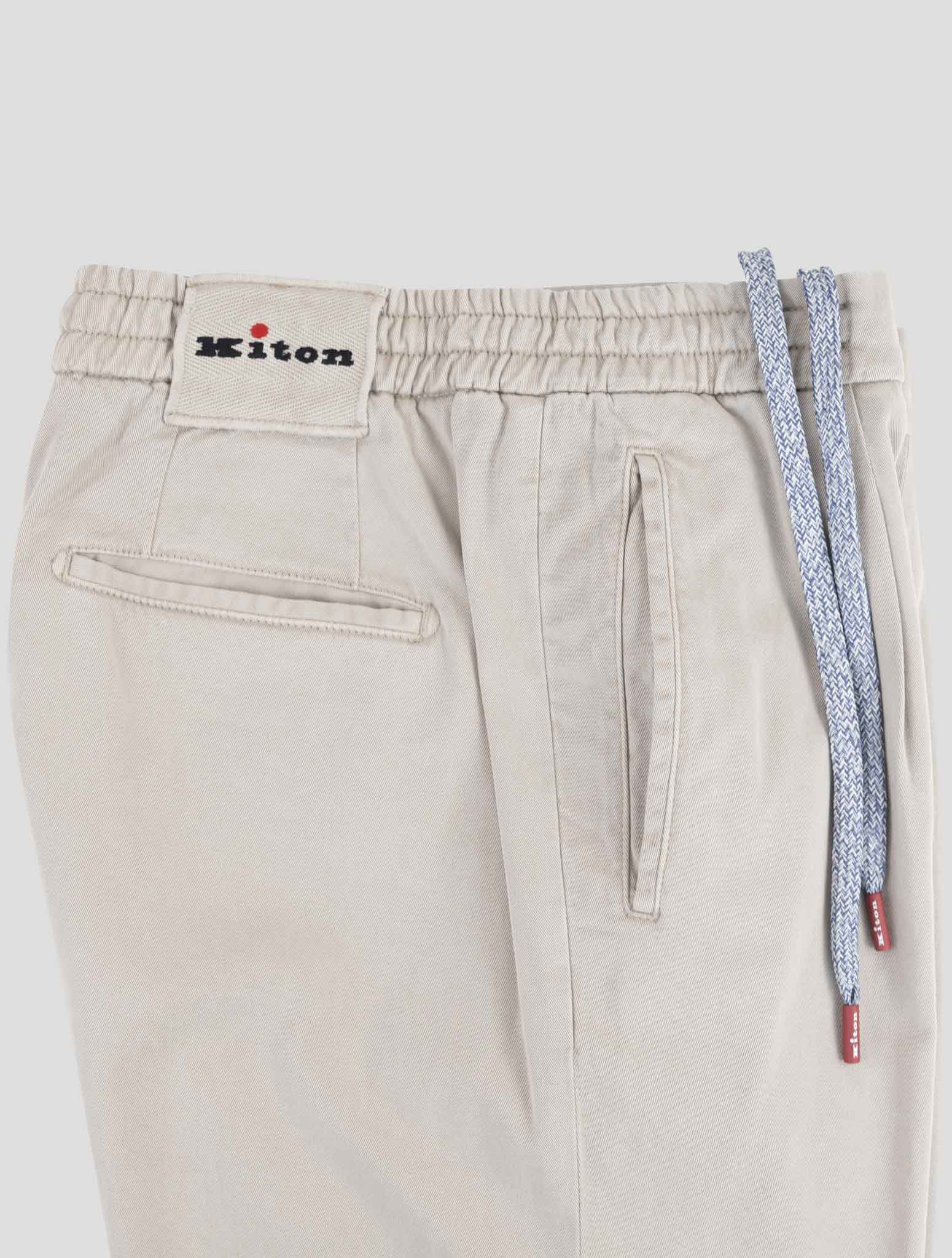 Kiton Beige Lyocell Ea Pants