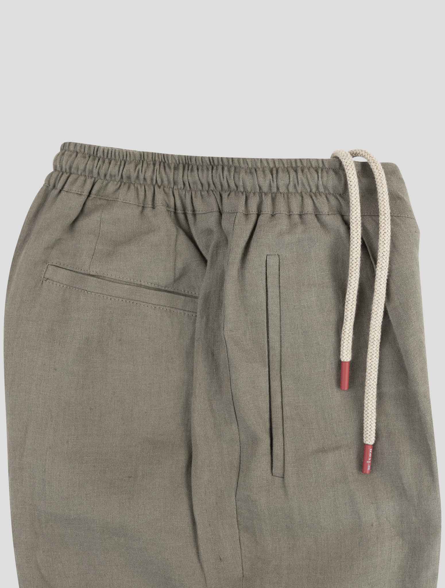 Kiton Green Linen Pants
