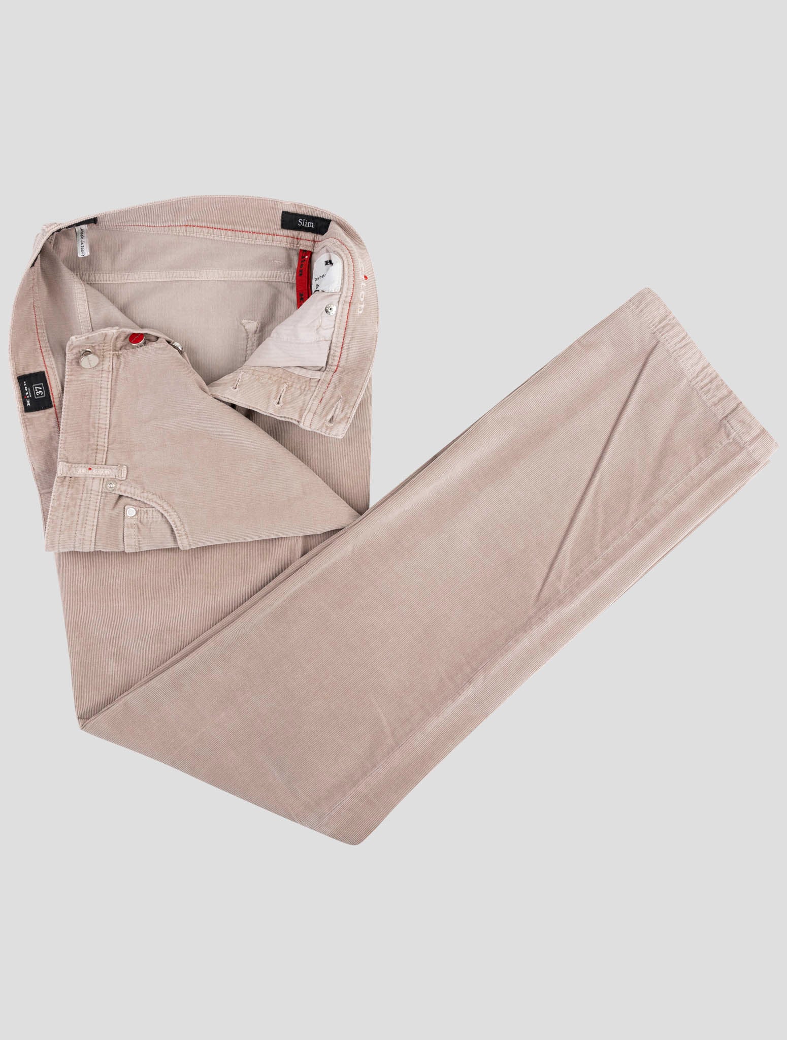 Kiton Brown Cotton Cashmere Ea Velvet Jeans