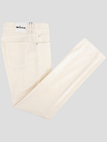 Kiton White Cotton Cashmere Ea Velvet Pants