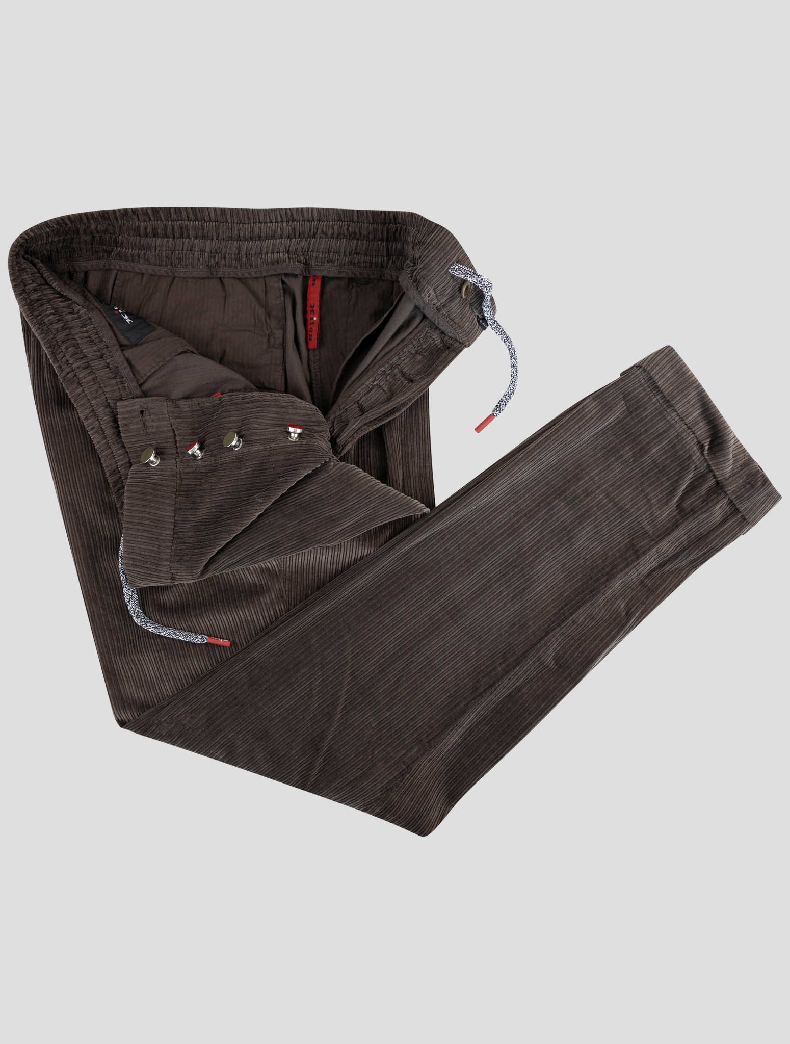 Kiton Brown Cotton Velvet Pants