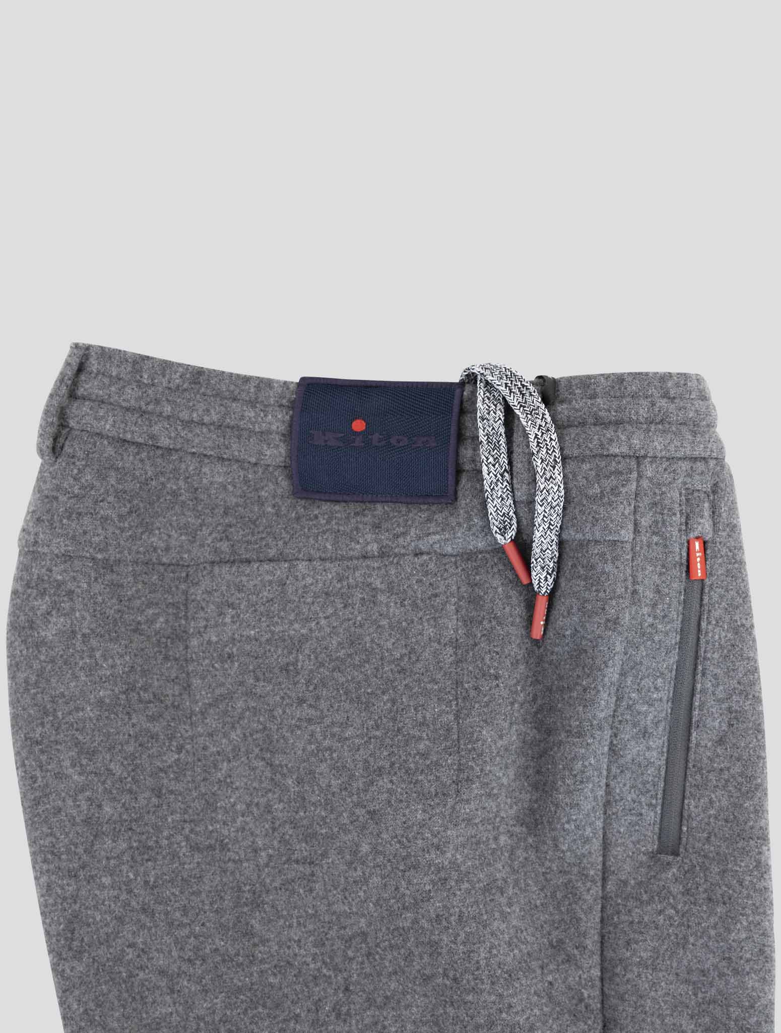 Kiton Gray Cashmere Ea Pants