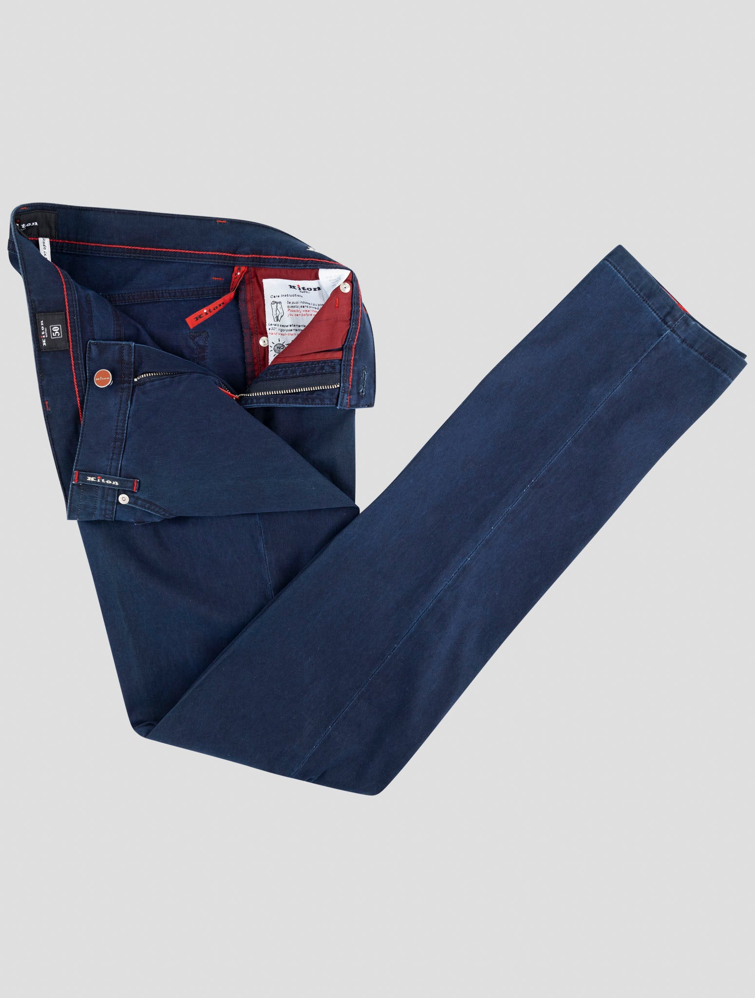 Kiton Blue Cotton Ea Jeans
