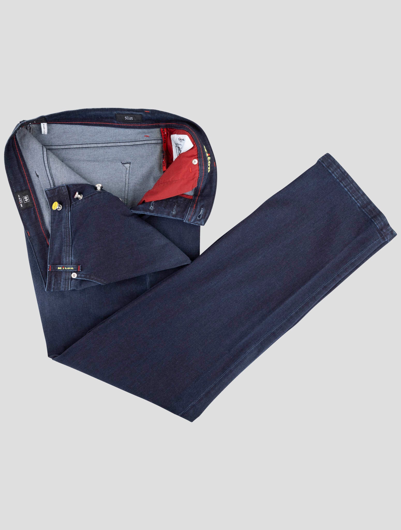 Kiton Blue Cotton Ea Jeans