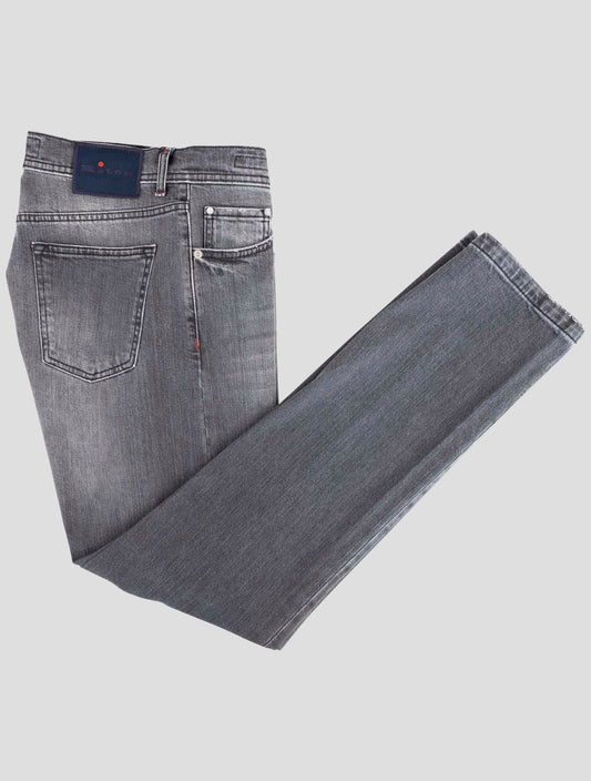 Kiton Gray Cotton Ea Jeans