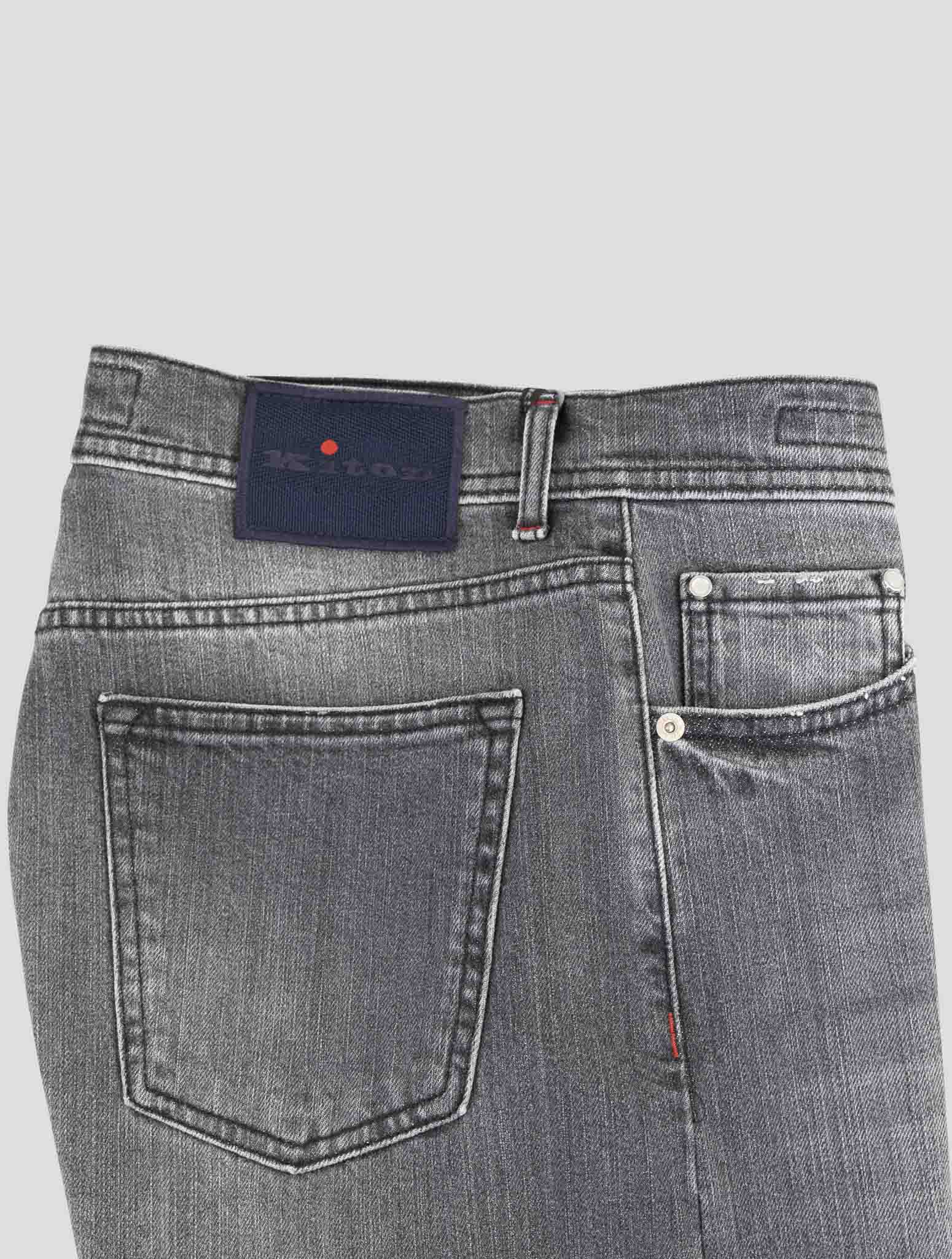 Kiton Gray Cotton Ea Jeans